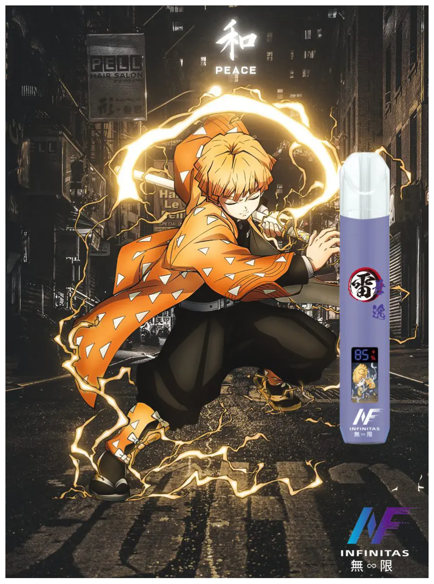 INF無限電子煙鬼滅之刃一代主機 通用1代煙彈【4色可選】:圖片 5